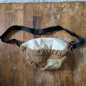 The North Face Brown and Cream Waist Bag